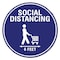 Signmission Social Distancing Cart Non-Slip Floor Graphic, 16in Vinyl, 3PK, 16 in L, 16 in H, FD-C-16-3PK-99989 FD-C-16-3PK-99989 - alternate 1